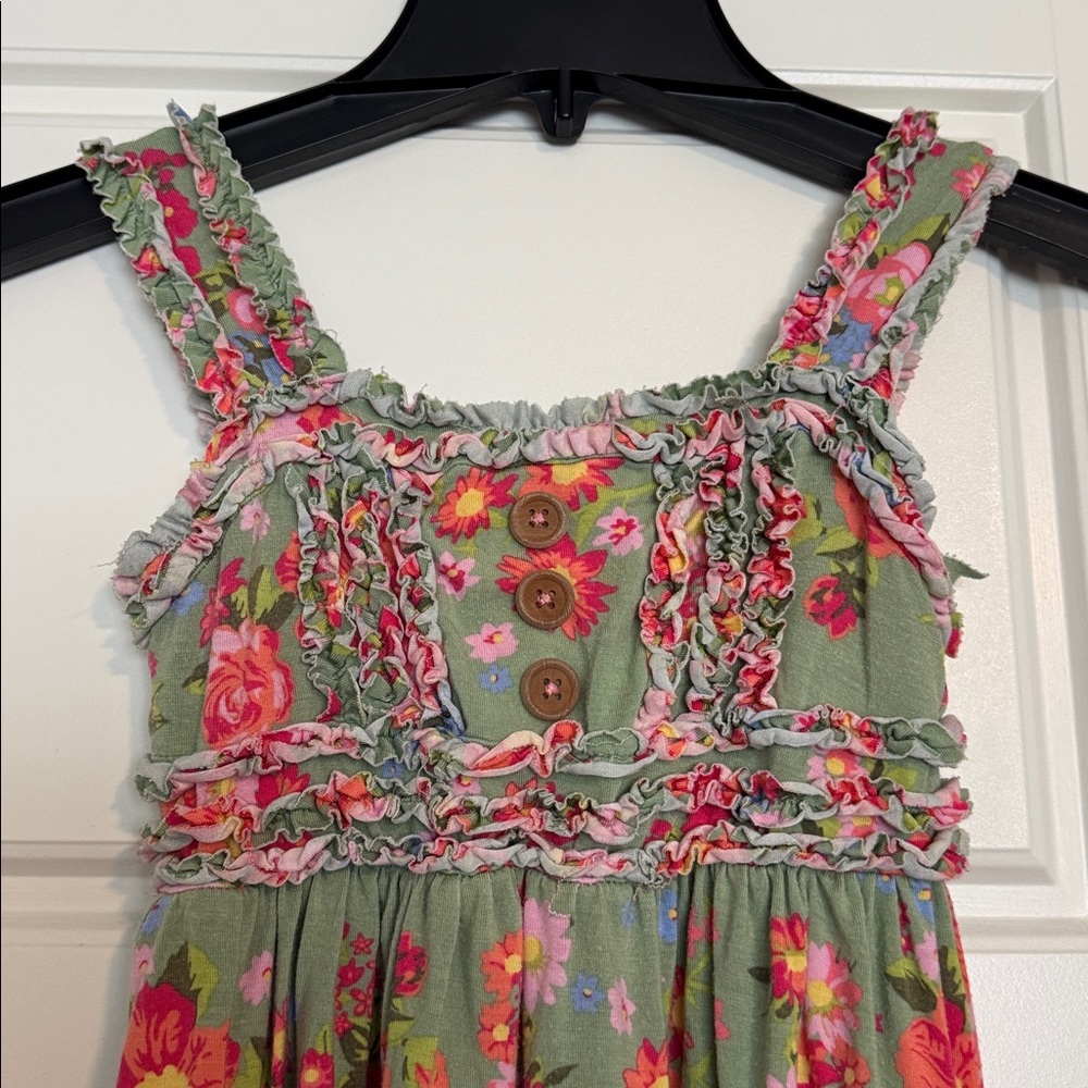 Matilda Jane Girls Ruffle Happy And Free Island Emilia Tank Dress - Size 6
